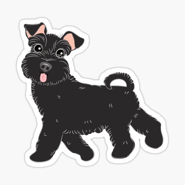 Item preview, Cute Black Miniature Schnauzer designed and sold by Lulupainting.