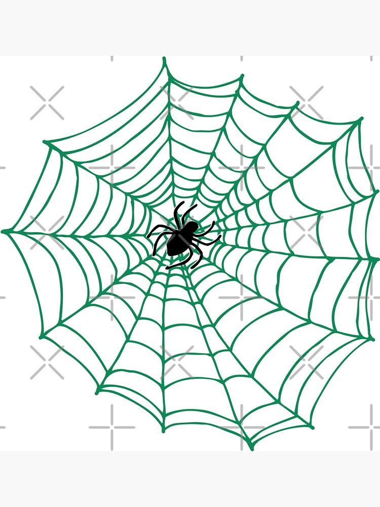 Spider Web Pattern - Black on Green - Spiderweb pattern by Cecca Designs by Cecca-Designs