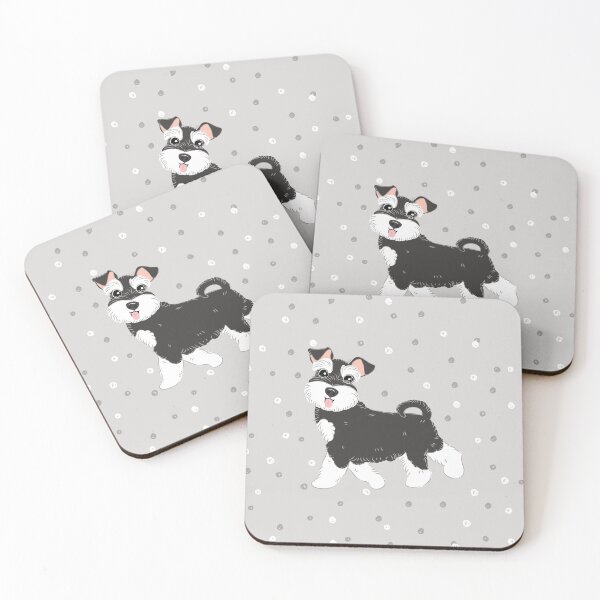 Item preview, Cute Black and White Miniature Schnauzer designed and sold by Lulupainting.