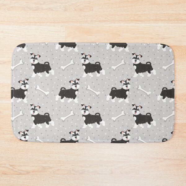 Item preview, Cute Black and White Miniature Schnauzer designed and sold by Lulupainting.