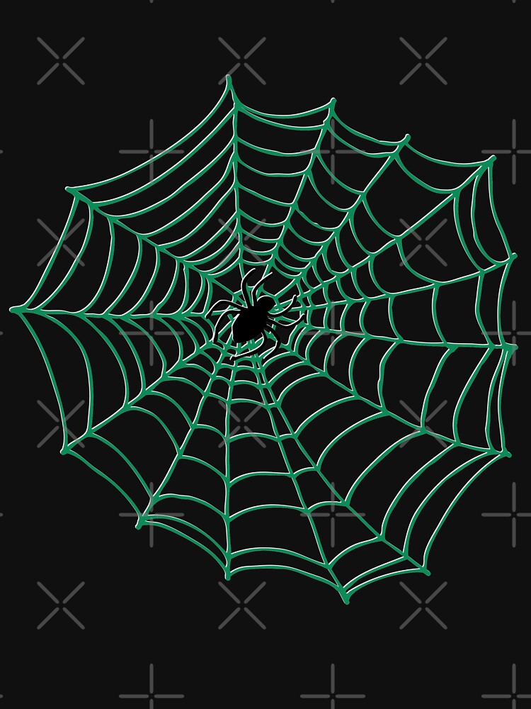 Spider Web Pattern - Black on Green - Spiderweb pattern by Cecca Designs by Cecca-Designs