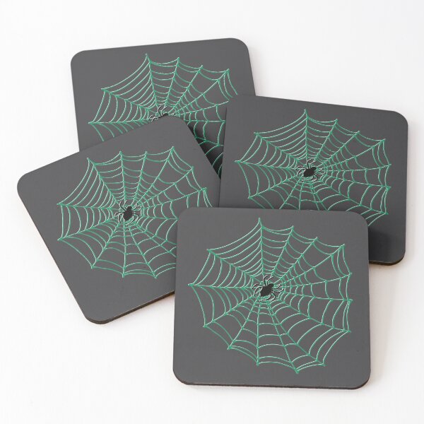 Item preview, Spider Web Pattern - Black on Green - Spiderweb pattern by Cecca Designs designed and sold by Cecca-Designs.
