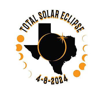 Artwork thumbnail, Texas Total Solar Eclipse Path 2024 Eclipse Souvenir by The Junto Shop