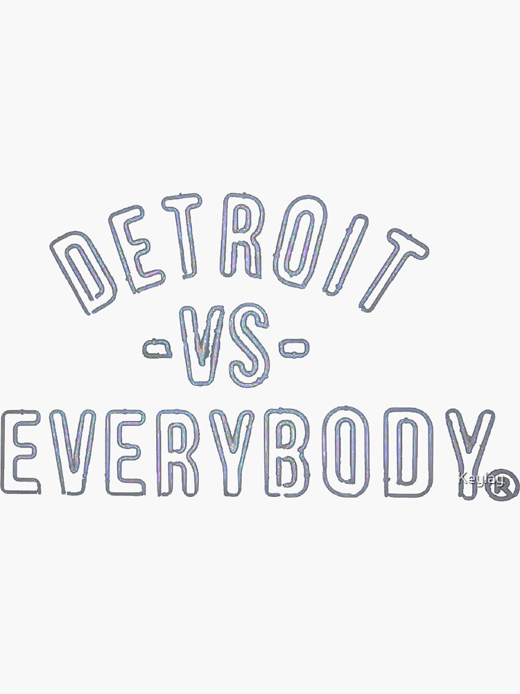 Vintage retro Detroit vs Everybody  Sticker for Sale by 187designz