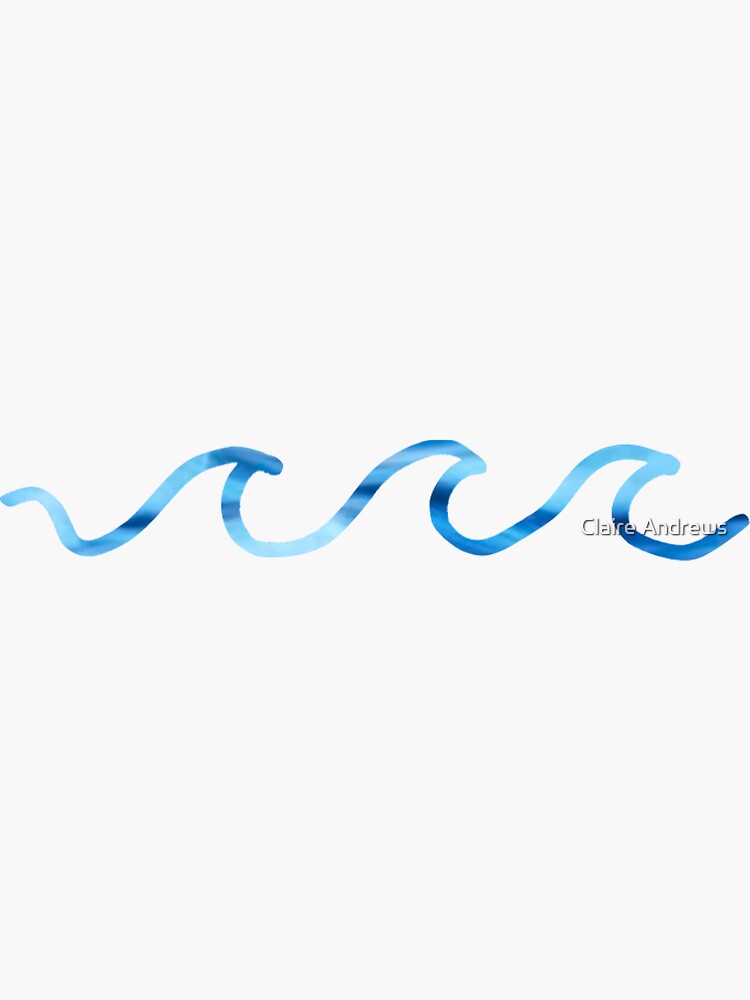 Riptide Wave Design Sticker by Claireandrewss
