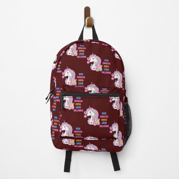 Item preview, Cute White Unicorn Head Over-educated Under-loved Millennial designed and sold by Naomy-Designs.