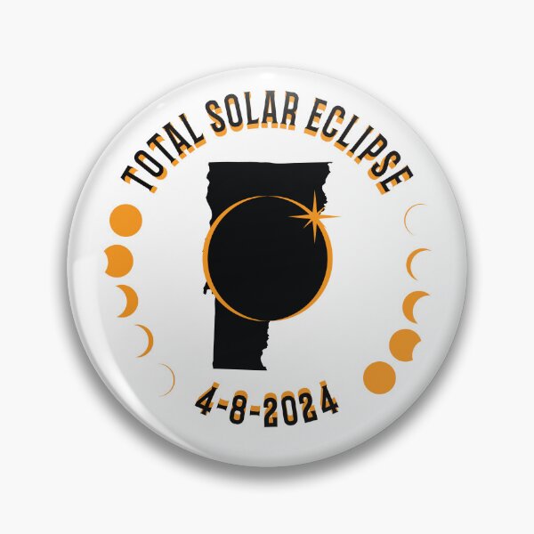 Item preview, Ruta del eclipse solar total de Vermont 2024 Eclipse Souvenir designed and sold by The Junto Shop.