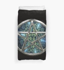 Fraktal Wasser Pentagram Pentacle Wicca Bettbezug