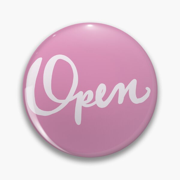 Item preview, Open sign pink background white writing  designed and sold by Antique-Gifts.