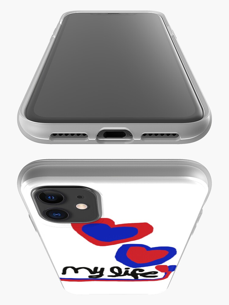 Alternate view of love My life Heart T-Shirt Blue Red Hearts iPhone Case & Cover