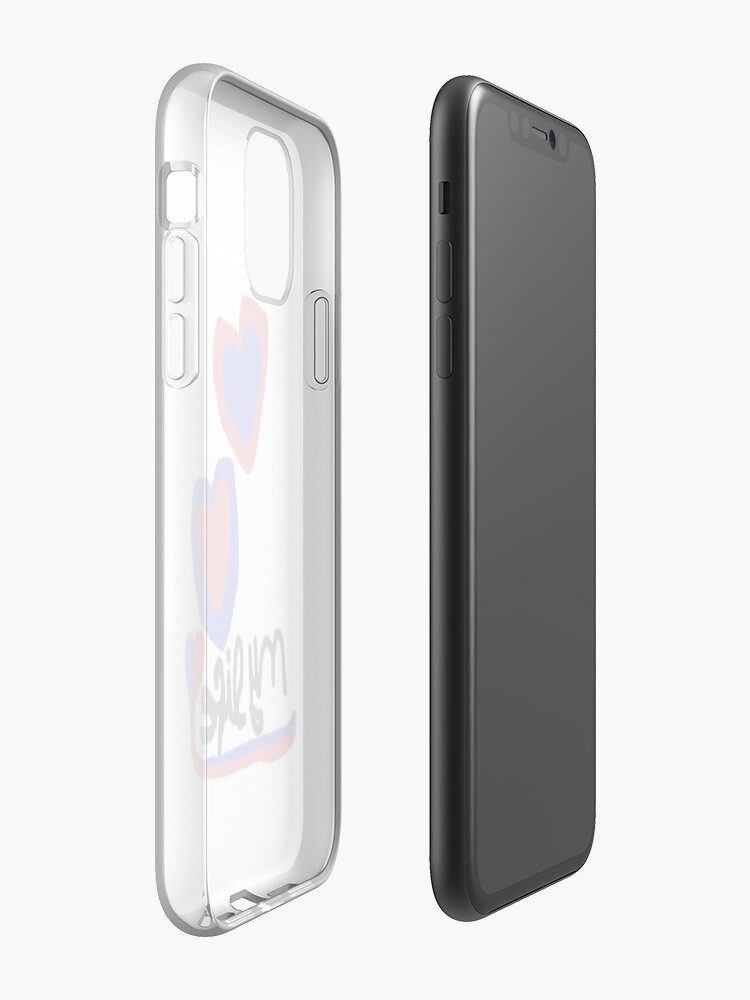 Alternate view of love My life Heart T-Shirt Blue Red Hearts iPhone Case & Cover