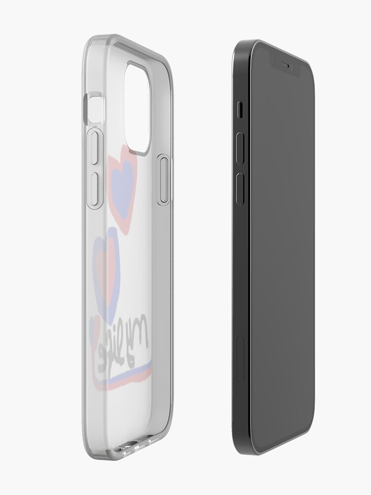 Alternate view of love My life Heart T-Shirt Blue Red Hearts iPhone Case