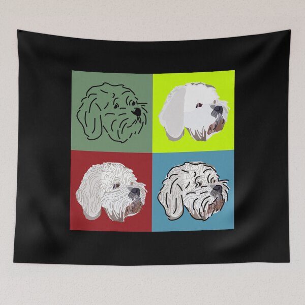 Item preview, Cavachon Bichon Frise White Dog Four Faces designed and sold by ERIKGOULD.