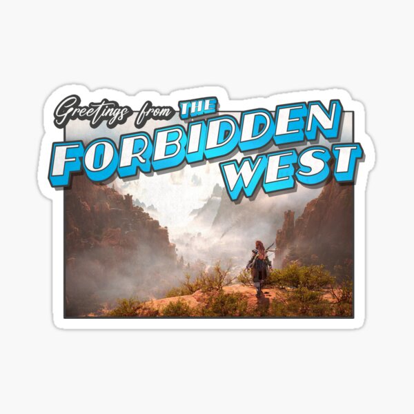 Item preview, Horizon Forbidden West Inspired 'Greetings from the Forbidden West' Vintage / Retro Postcard Weathered Design designed and sold by Mercy Apparel.