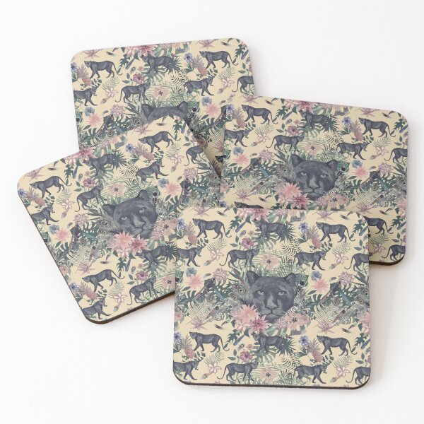 Item preview, Panther flowers pattern designed and sold by Zip-Zup.
