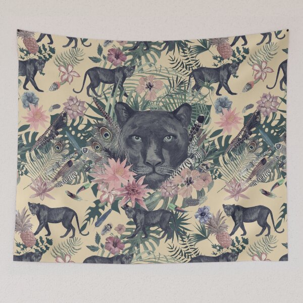 Item preview, Panther flowers pattern designed and sold by Zip-Zup.