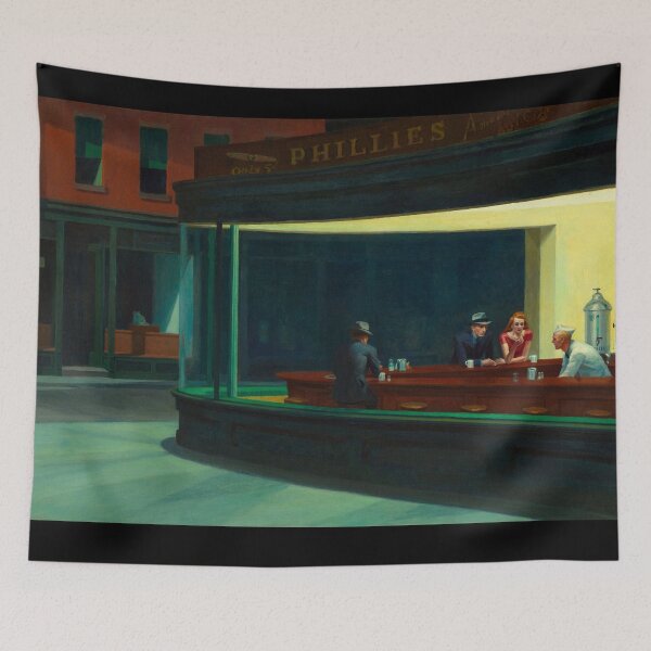 Item preview, Nighthawks - Edward Hopper designed and sold by ArsVincitOmnia.