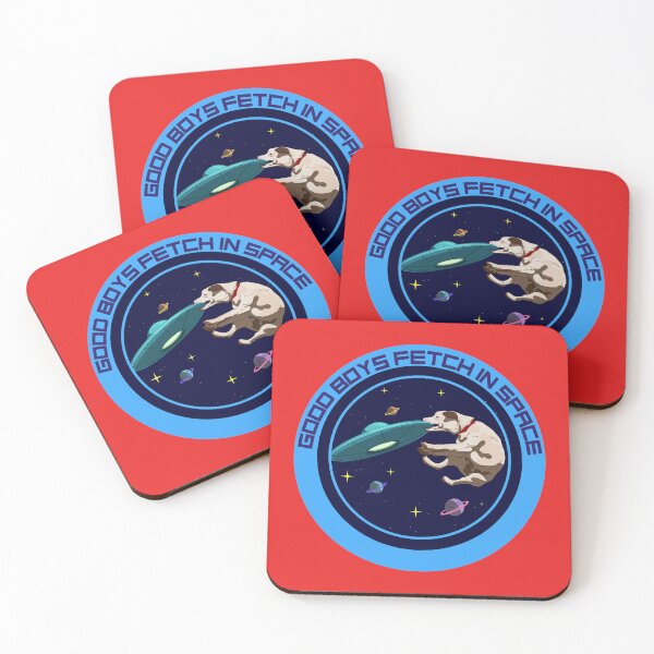 Item preview, Dog playing fetch in Space designed and sold by Bright76.