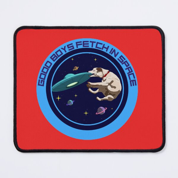 Item preview, Dog playing fetch in Space designed and sold by Bright76.
