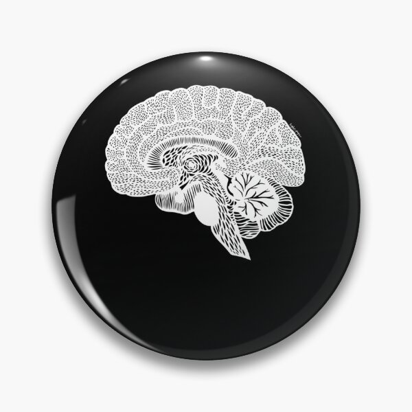 Item preview, Anatomical Brain - White Print Classic T-Shirt designed and sold by JohnRabbai.