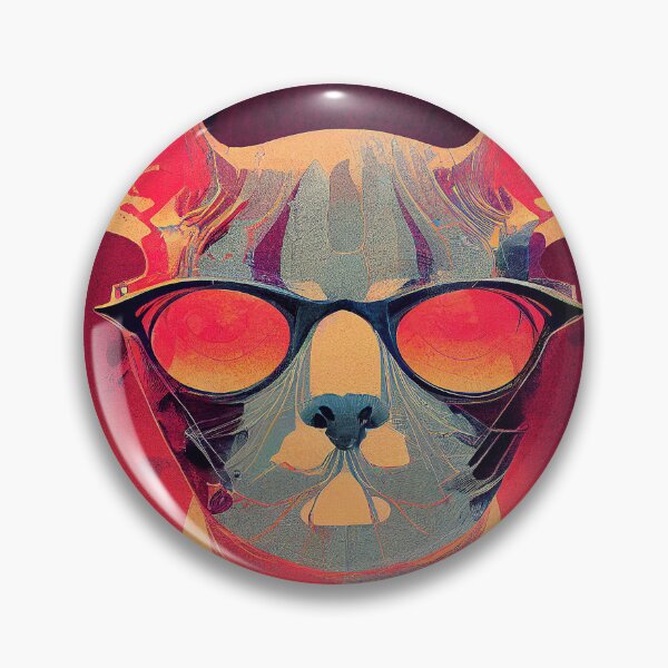 Item preview, Synthwave Cool Cat Poster #3 designed and sold by Åveline Dvorak.