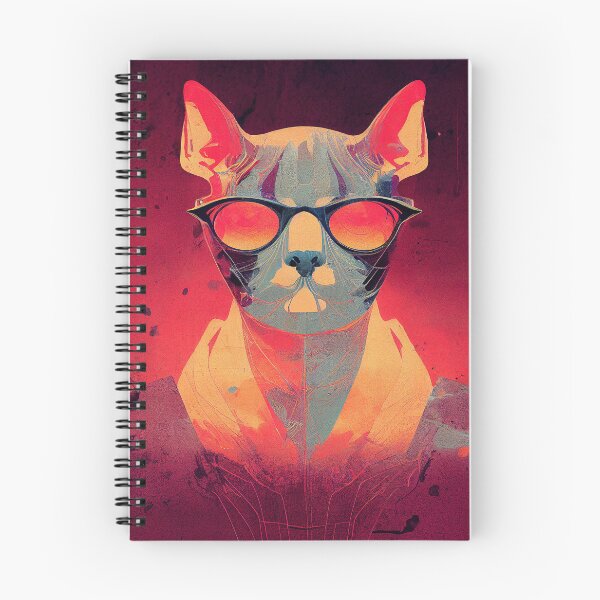 Item preview, Synthwave Cool Cat Poster #3 designed and sold by Åveline Dvorak.