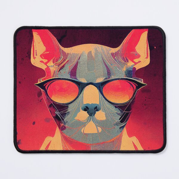 Item preview, Synthwave Cool Cat Poster #3 designed and sold by Åveline Dvorak.