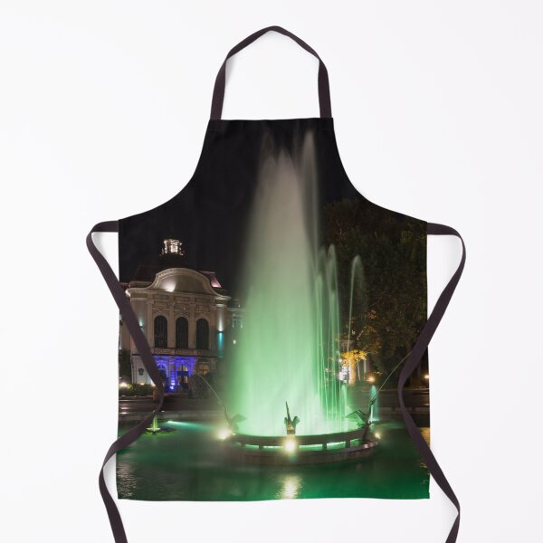 Item preview, Emerald Green Pelican Fountain - Plovdiv Bulgaria Night Magic designed and sold by Georgia Mizuleva.