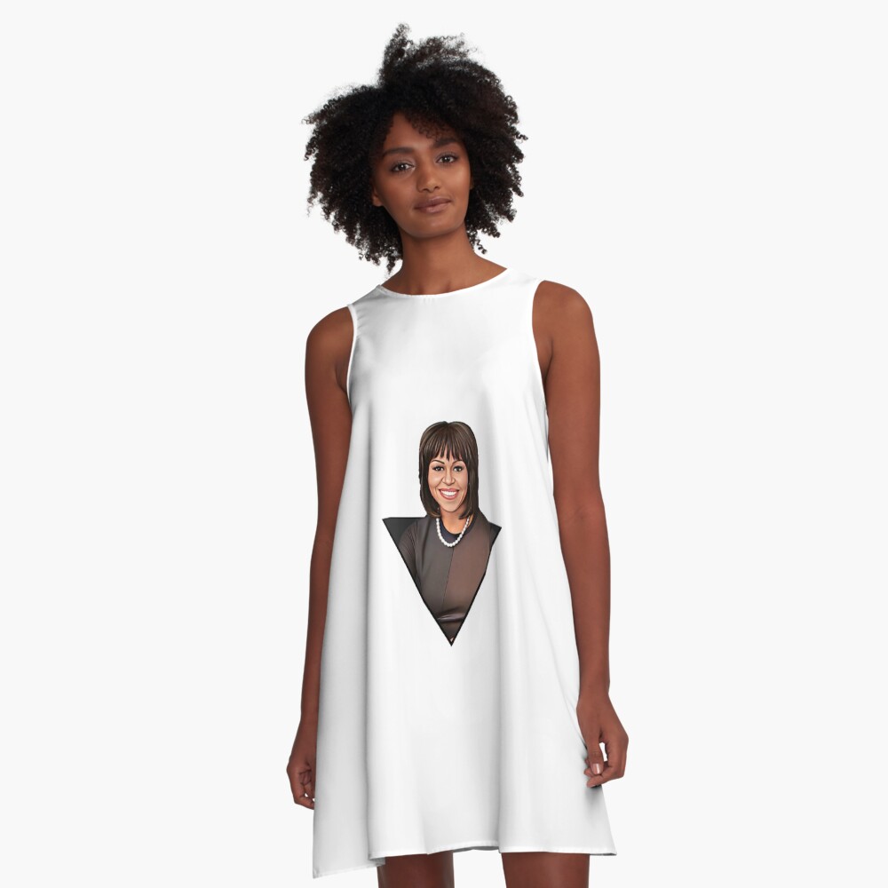 Obama Michelle Portrait A-Line Dress