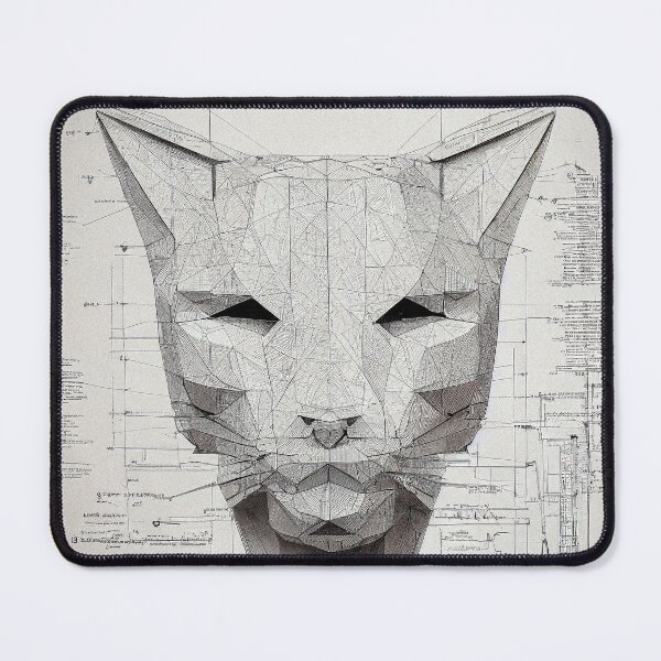 Item preview, Cat Schematics №6. Cat Technical Blueprint Poster  designed and sold by Åveline Dvorak.