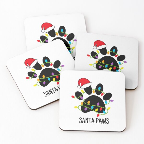 Item preview, Merry Christmas Santa Paws Funny Dog Paw Lights Santa designed and sold by BELASKRI STORE.