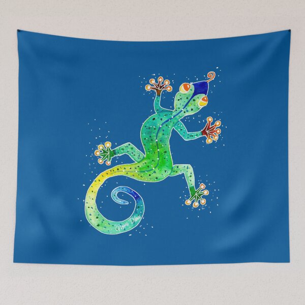 Item preview, Green Watercolor Gecko designed and sold by nomidibus.