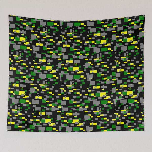Item preview, Grey, Green and Gold Rectangles Pattern designed and sold by American-Ancap.