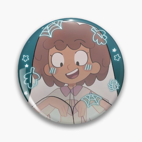 Item preview, Anne Halloween Button Pin designed and sold by ACartoonDork.