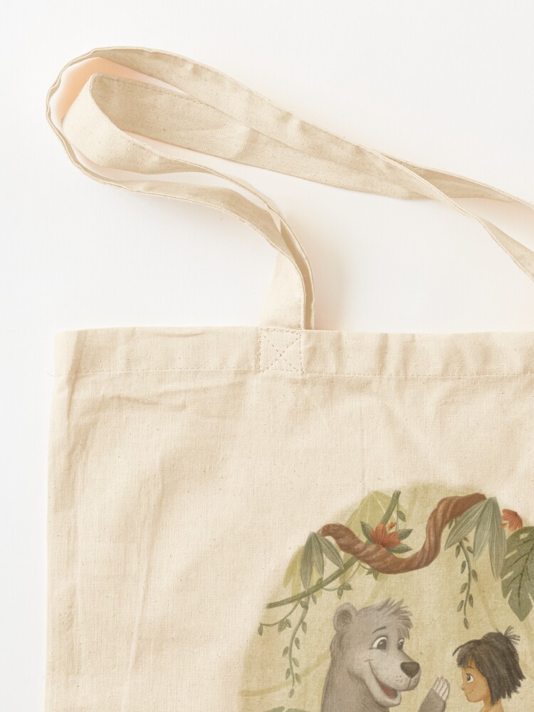 King Louie and Mowgli Canvas Tote Bag Jungle Book Tote 