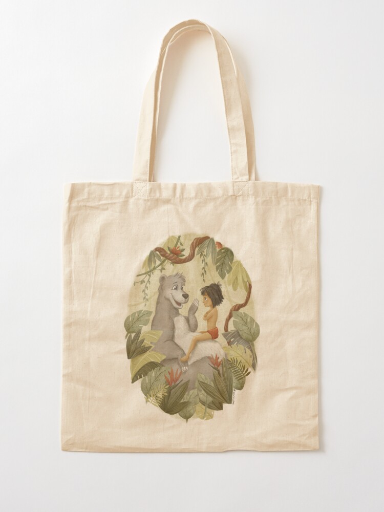 King Louie and Mowgli Canvas Tote Bag Jungle Book Tote 