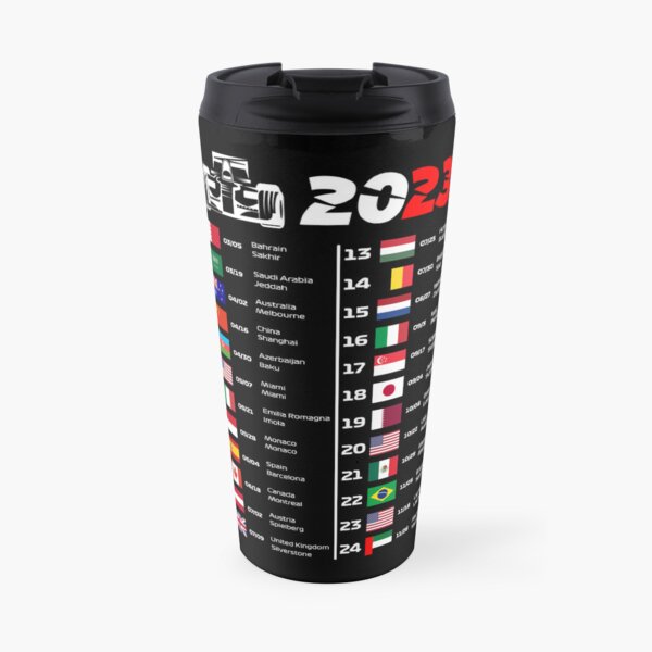 Formula one Calendar 2023 Travel Coffee Mug