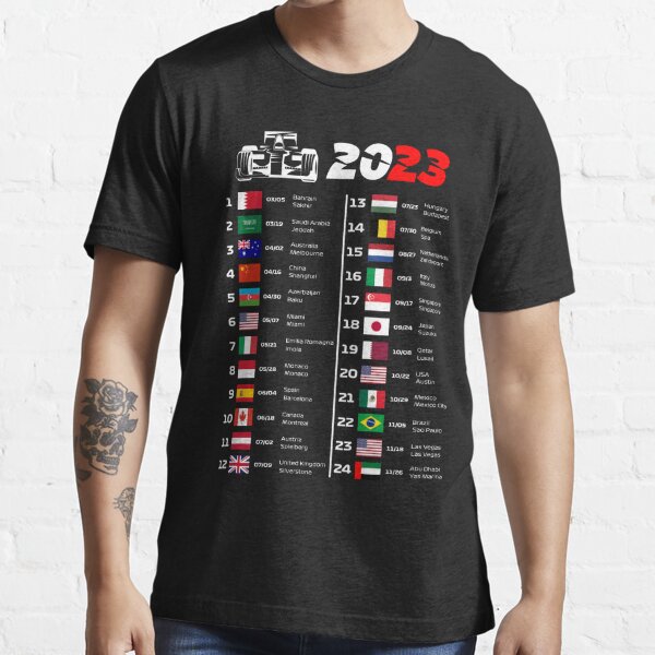 Formula one Calendar 2023 Essential T-Shirt