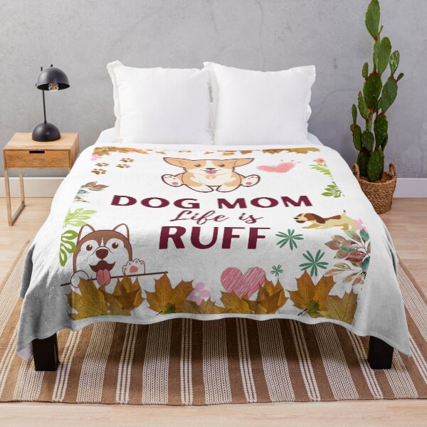 Item preview, Dog Mom Life is Ruff floral background designed and sold by mark-taylor.