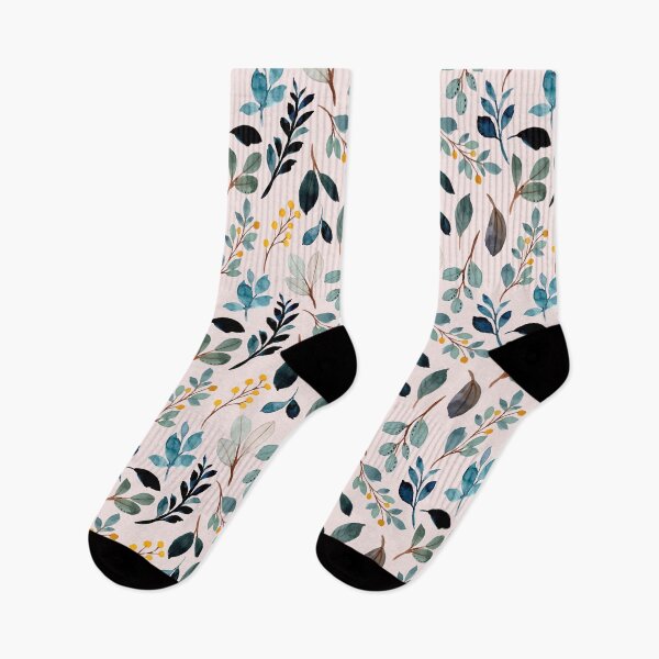 Item preview, Watercolor Eucalyptus Leaves Pattern designed and sold by virillanissa.