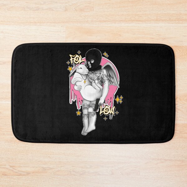Item preview, Punk riot angel with white rabbit on black designed and sold by Meakm-art.