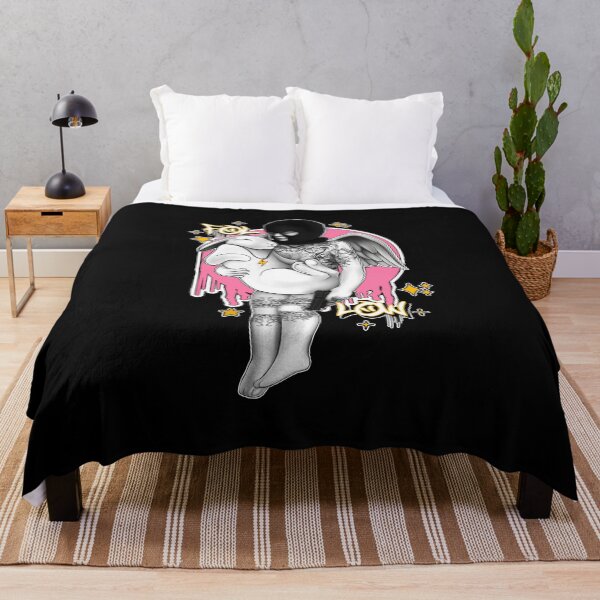 Item preview, Punk riot angel with white rabbit on black designed and sold by Meakm-art.
