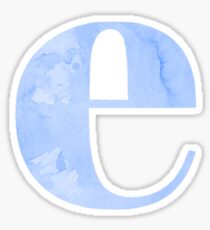 e - blue marble Sticker