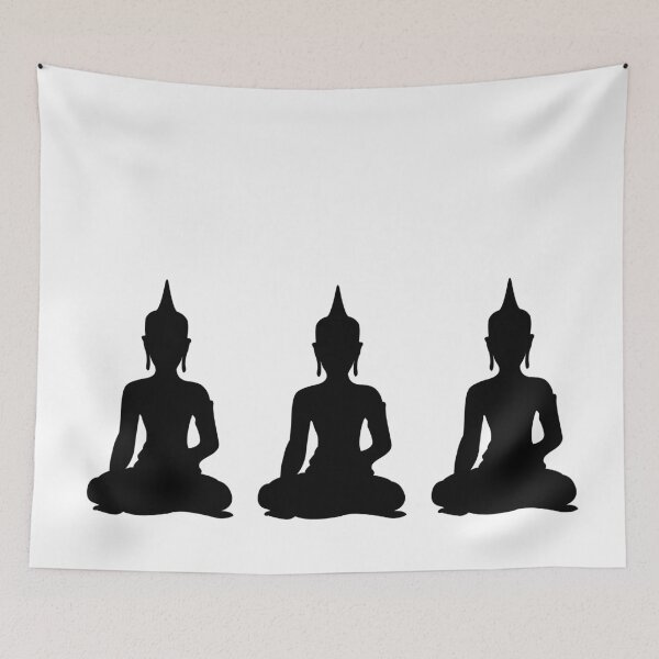 Item preview, Simple Black & White Buddhas designed and sold by XOOXOO.
