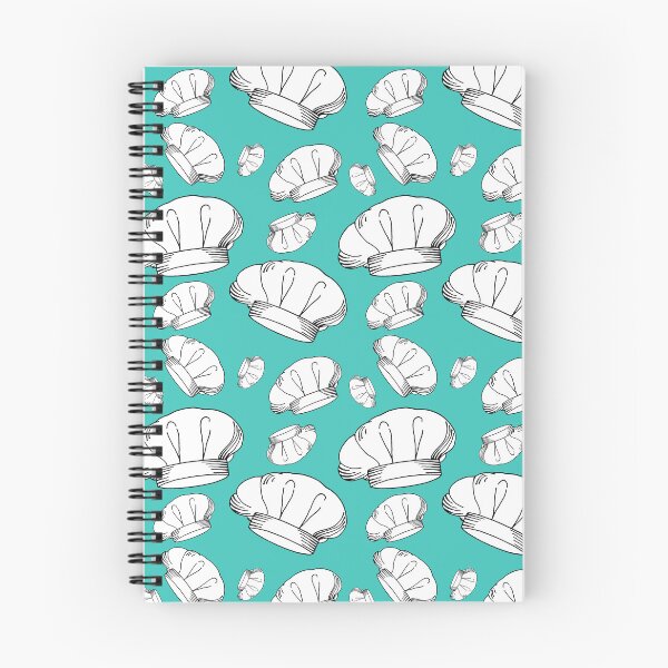 Item preview, White Toque Blanche Chef Hats on Blue designed and sold by HotHibiscus.