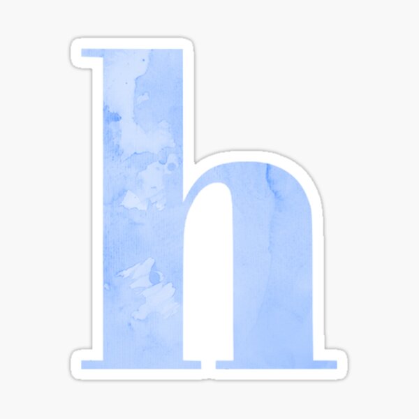 h - blue marble Sticker
