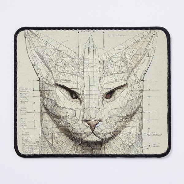 Item preview, Cat Schematics №19. Cat Technical Blueprint Poster designed and sold by Åveline Dvorak.