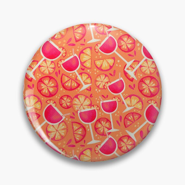 Item preview, Pink grapefruit cocktail orange designed and sold by Lenecreates.