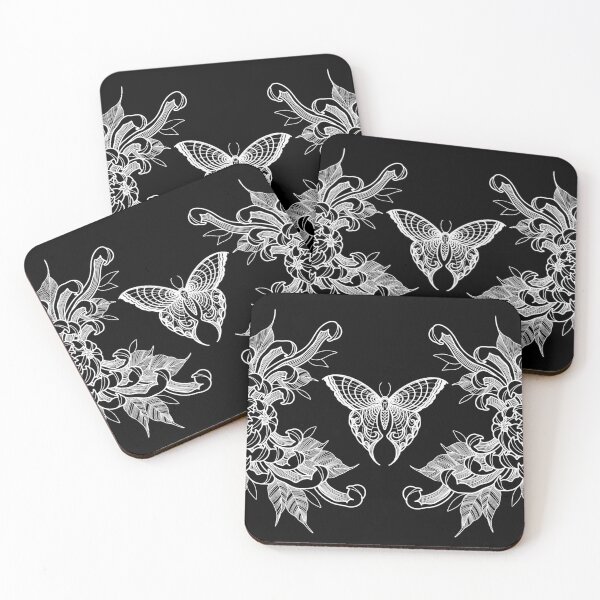 Artikelvorschau, Fliegende Butter und Blumen b&w entworfen und verkauft von AnaHepburn.