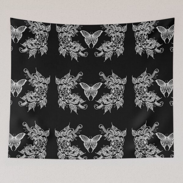 Artikelvorschau, Fliegende Butter und Blumen b&w entworfen und verkauft von AnaHepburn.